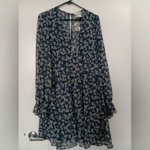 Wild Jasmine Navy Floral Midi Skirt